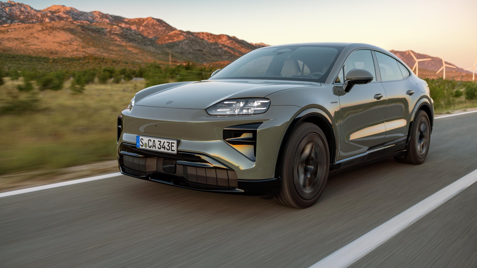 Porsche Cayenne Turbo Coupé Electric photographed in 2026