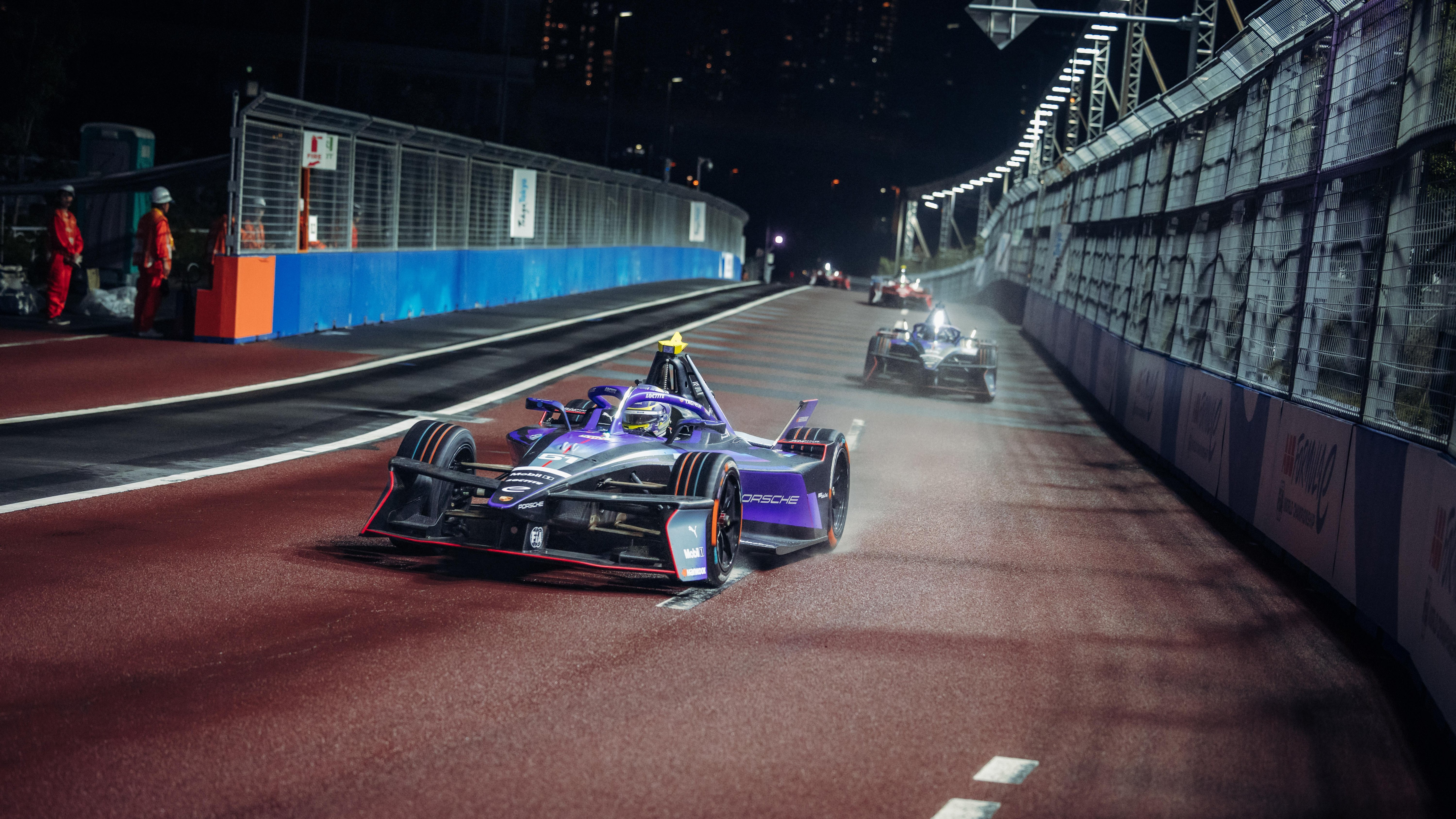 Porsche 99X Electric cars compete in the 2026 Tokyo E-Prix