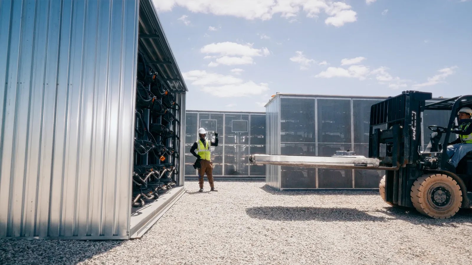 Waymo image illustrating the second-life EV battery storage programme